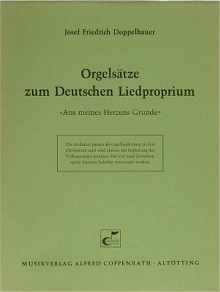 Orgelsätze zum Deutschen Liedproprium